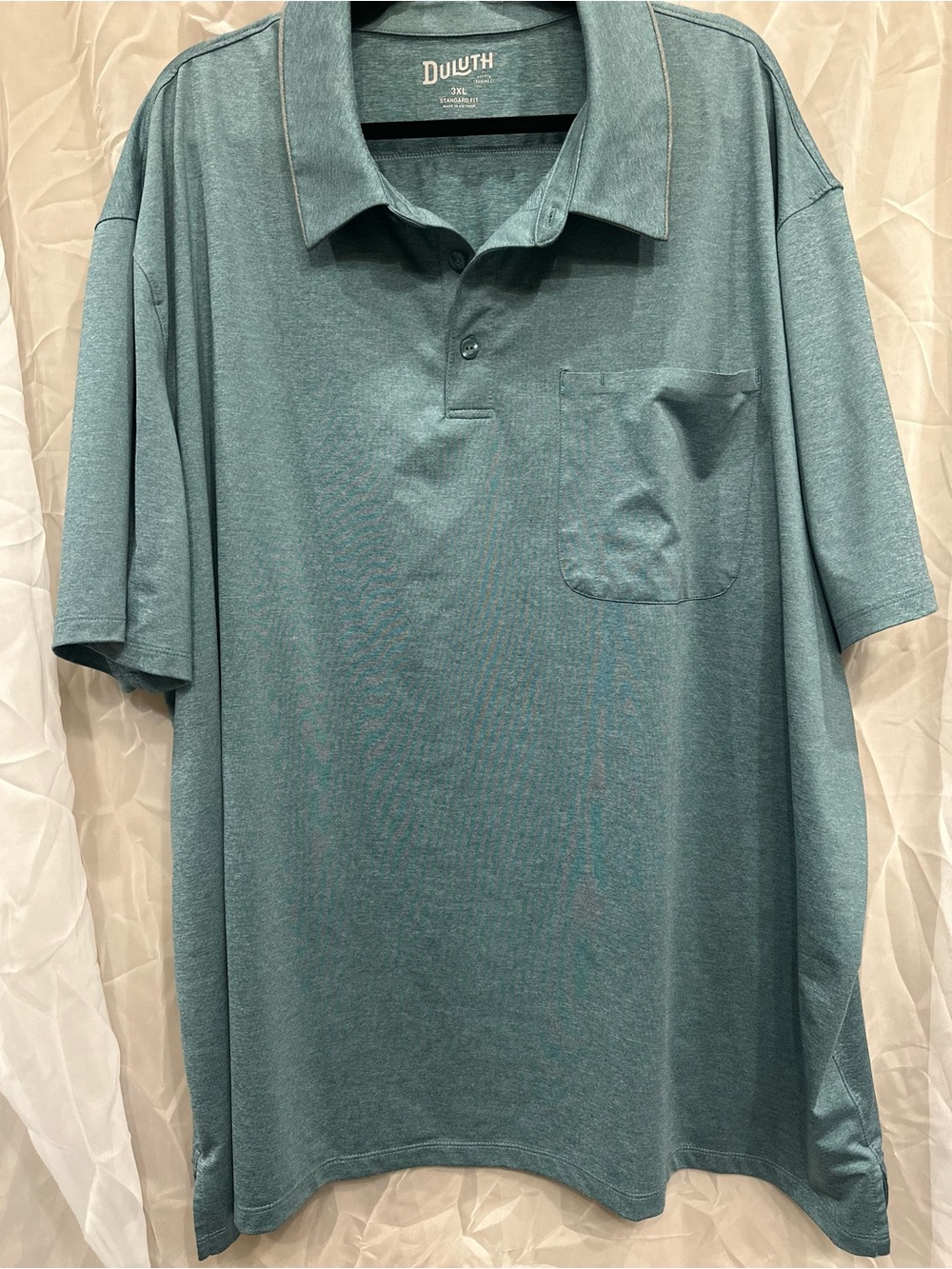 Duluth Trading Co Teal Short-Sleeve Pocket Polo